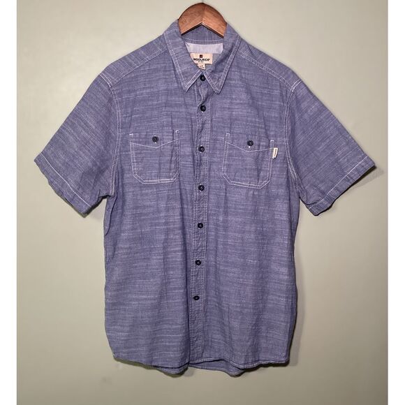Woolrich Men's Blue‎ Button-Down Shirt L - Picture 1 of 3